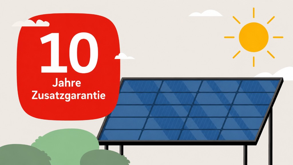 Solarmodul mit 10 Jahre Zusatzgarantie Siegel